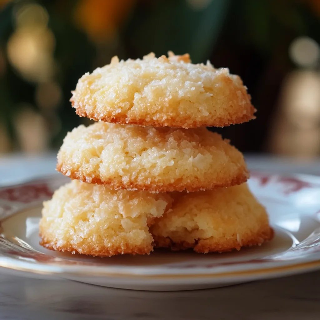 Luftige Kokosplätzchen
