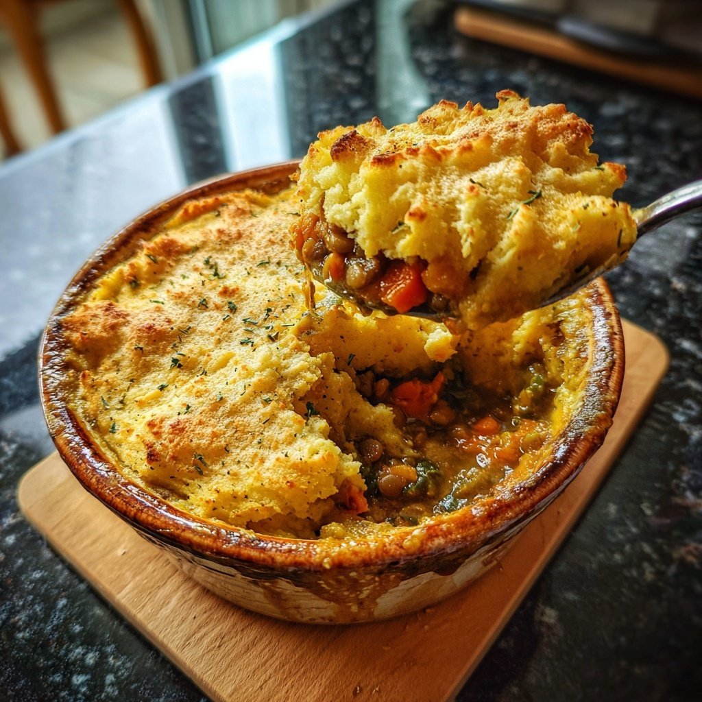 Herzhafter Shepherd's Pie mit Linsen