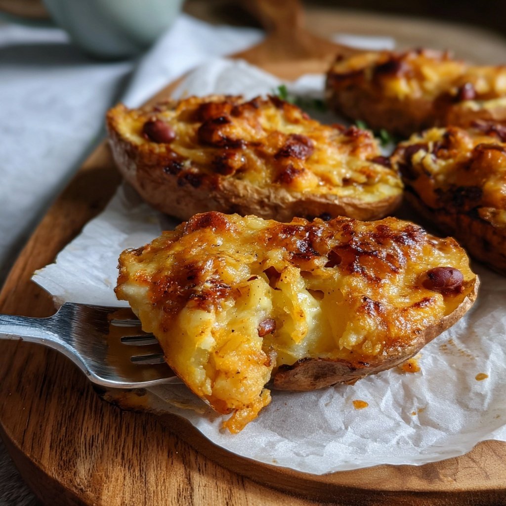 Gefüllte Süßkartoffelhälften