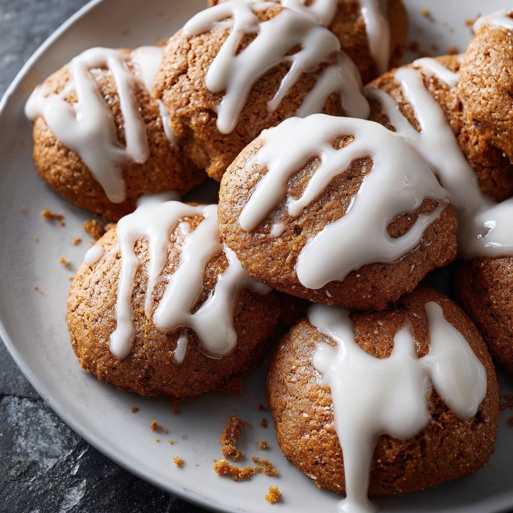 Lebkuchenplätzchen Gewürzter Melasse Frosting