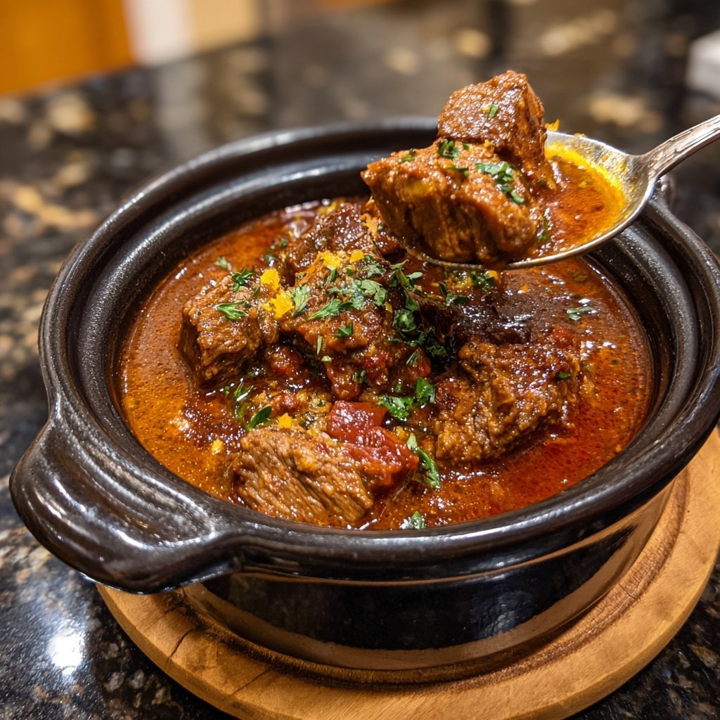 Schmelzend Zartes Topfgulasch Rindfleisch