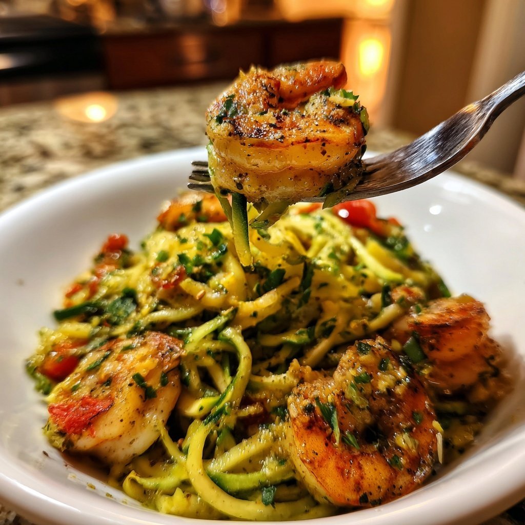 Zucchini Nudeln Mit Garnelen