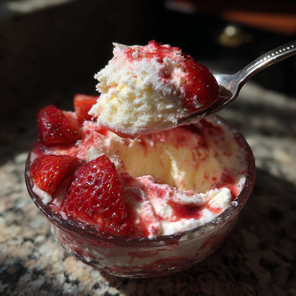 Erdbeer-Quark-Dessert