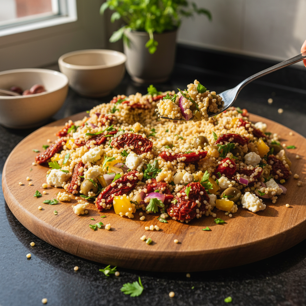 Würziger Mediterraner Couscous Salat