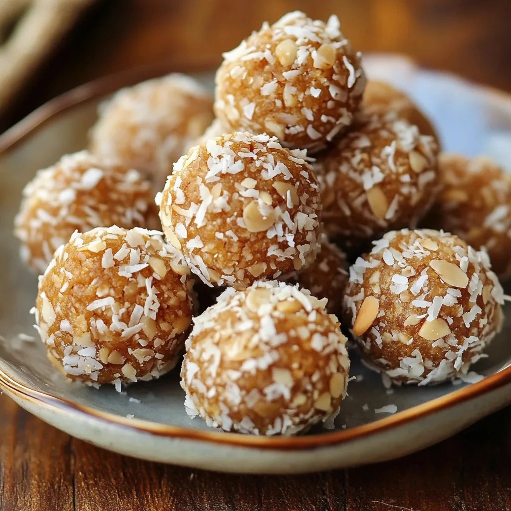 Susse Mandel Kokos Kugeln