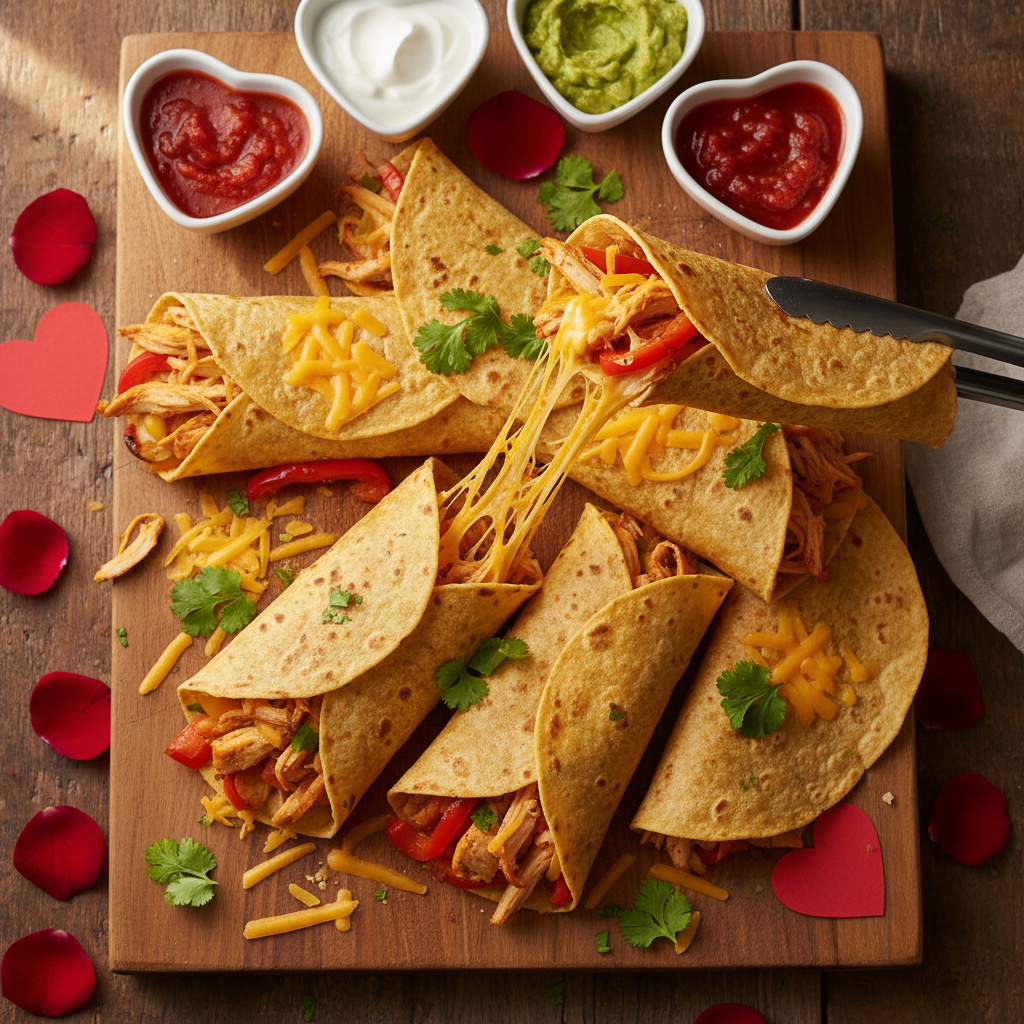 Romantische Valentinstags Fajitas