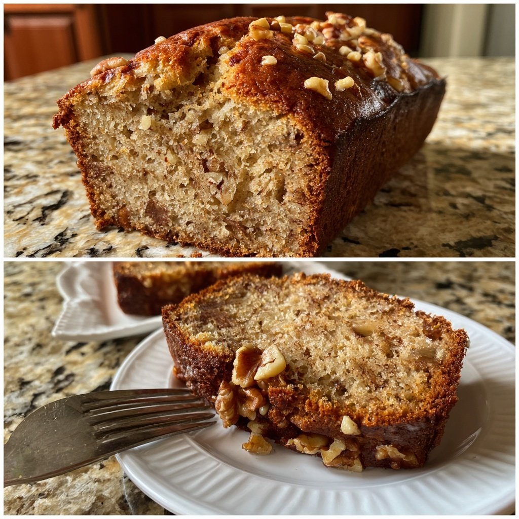 Saftiges Bananenbrot mit Nüssen