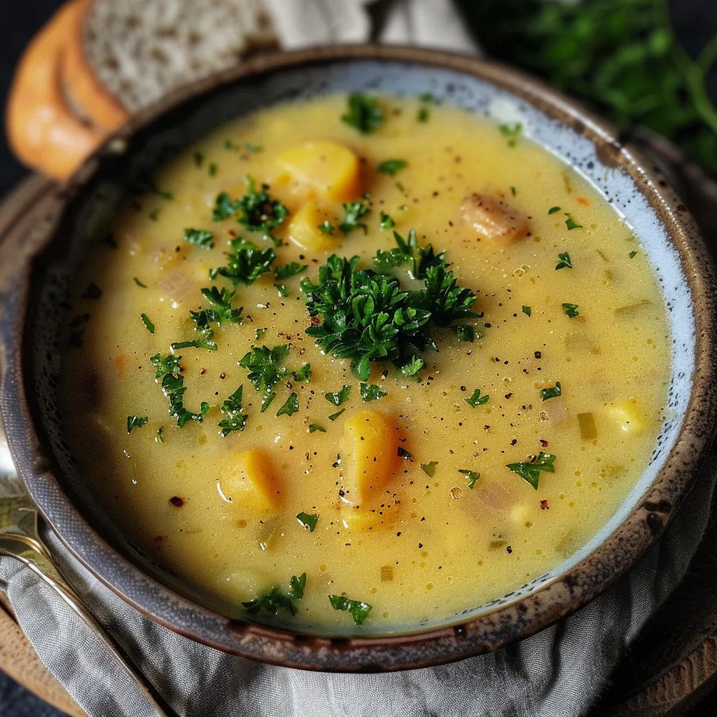 Einfache Kartoffelsuppe mit Wienern