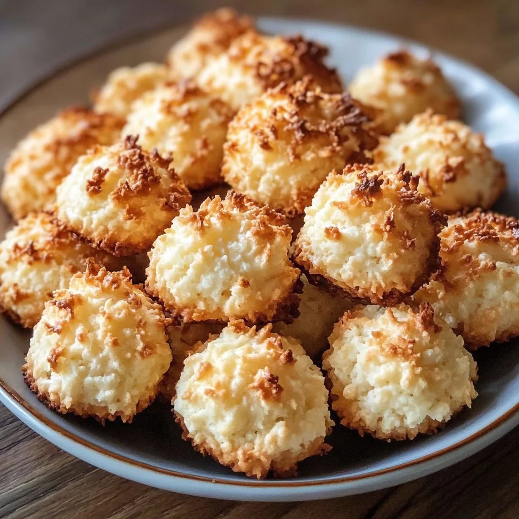 Einfache vegane Kokosmakronen