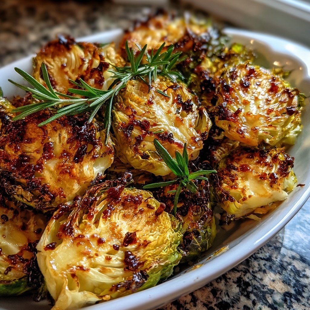 Rosenkohl aus dem Backofen mit Balsamico und Honigglasur​​