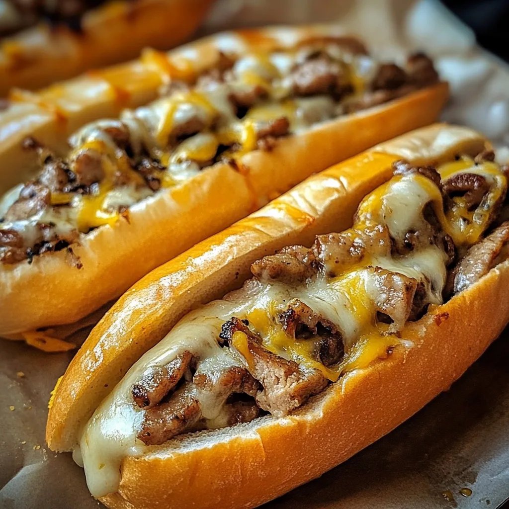 Hähnchen Cheesesteaks