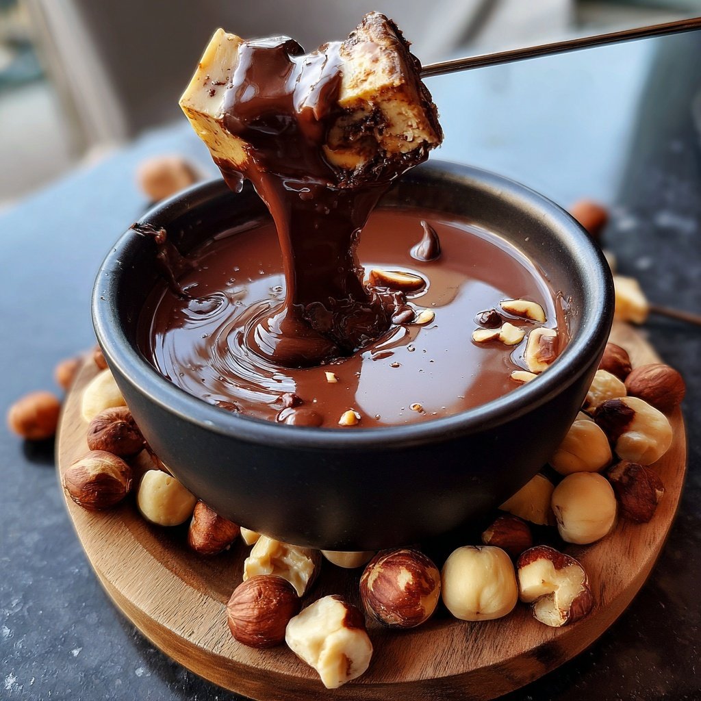 Schokoladen Haselnuss Fondue Fantasie