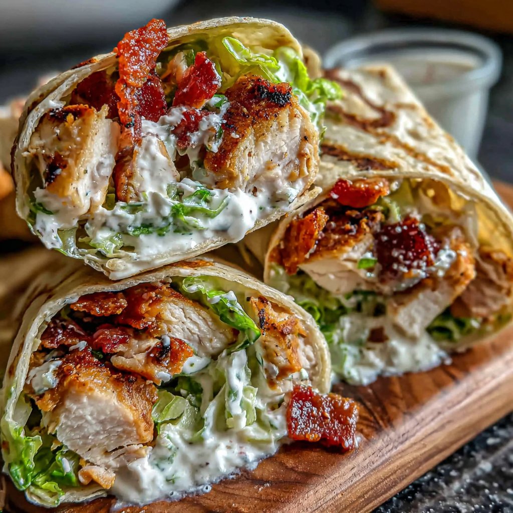 Hähnchen Caesar Protein Wrap