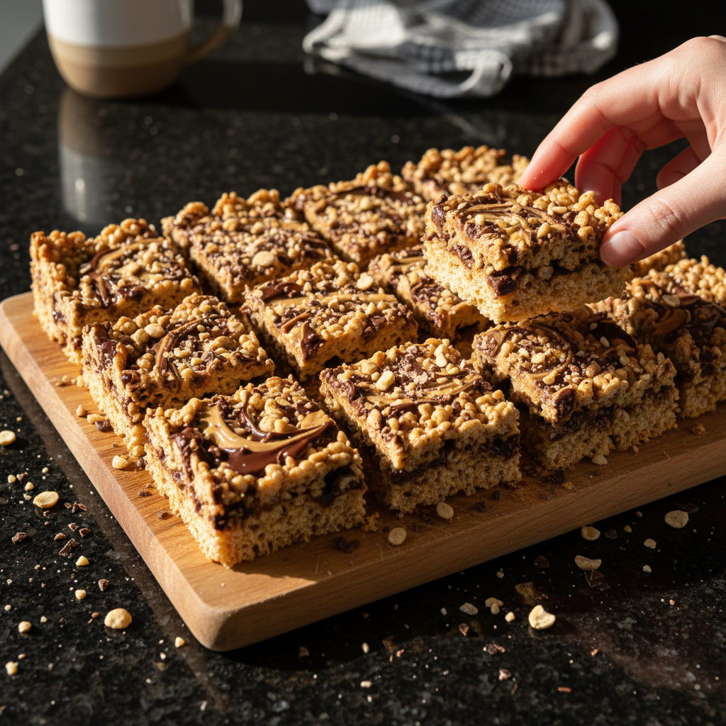 Erdnussbutter Cup Rice Krispie Treats