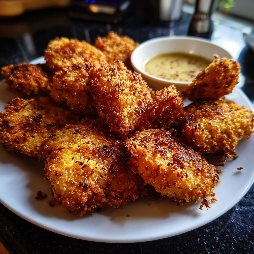 Vegane Nuggets aus der Heißluftfritteuse