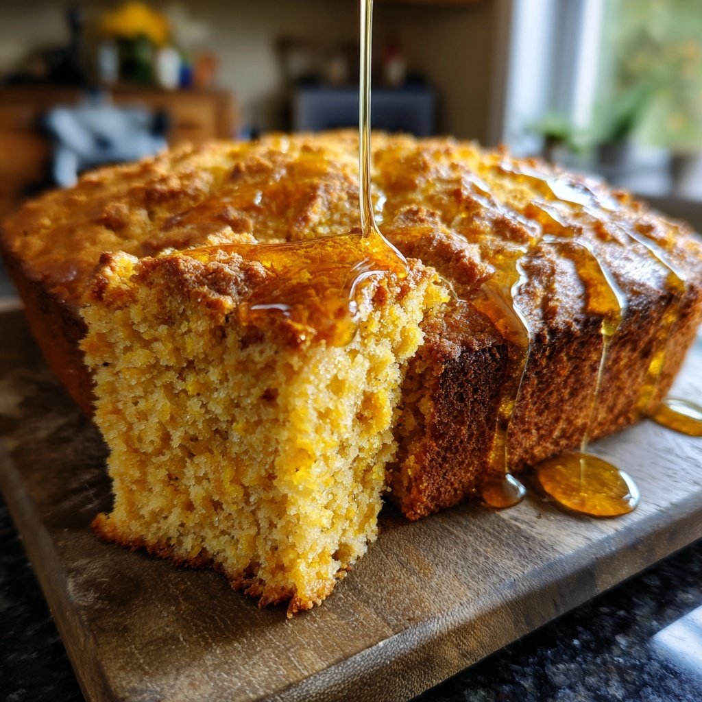 Honig Cornbread goldbraun