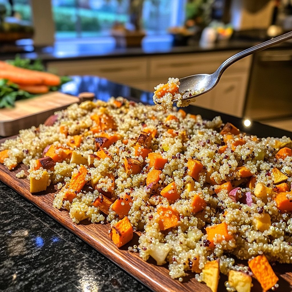 Winterlicher Gesund-&-Leicht-Quinoasalat mit Ofengemüse