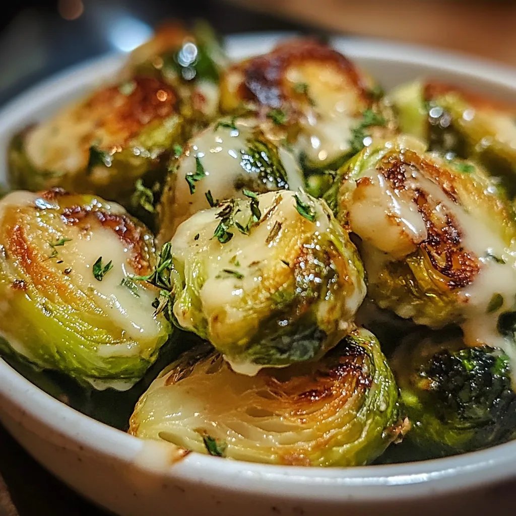 Cremig gebackener Rosenkohl