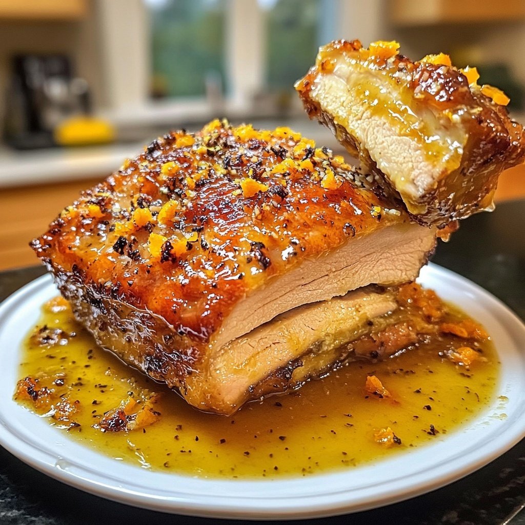 Knusprige Entenbrust mit Orangen-Glasur