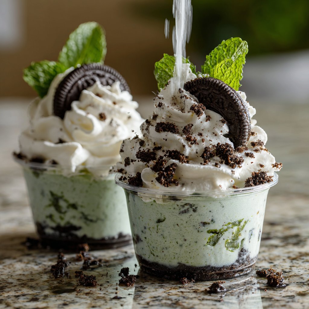 No-Bake Mint Oreo Cheesecake Cups