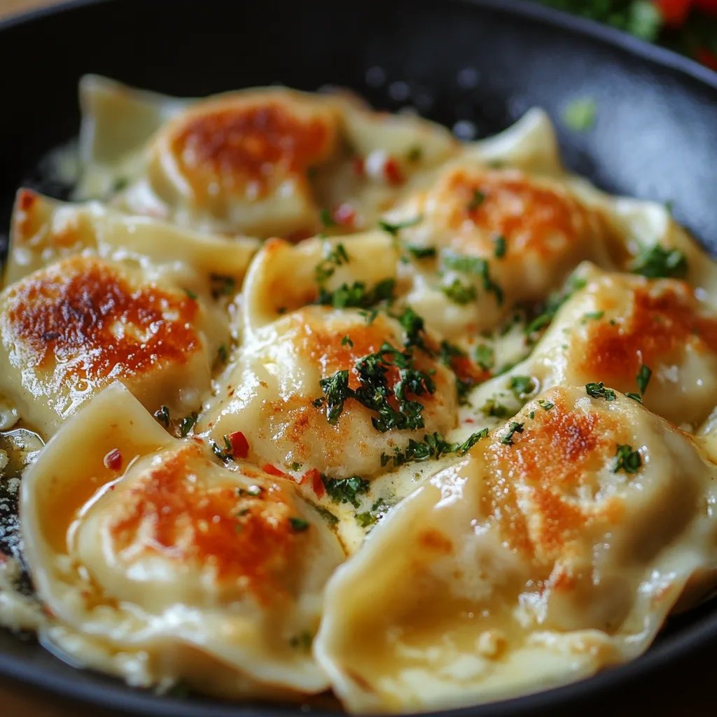 Maultaschen in Käse-Sahne-Sauce