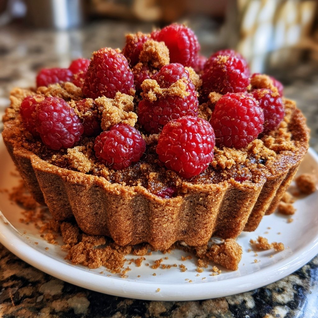 Spekulatius Dessert mit Himbeeren