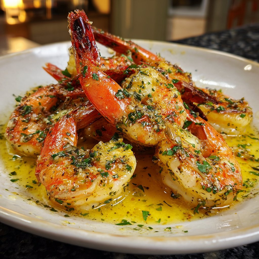 Garnelen Scampi Zitrone Knoblauch Sauce