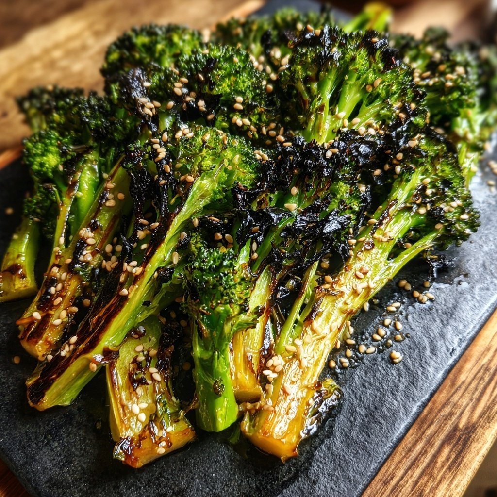 Sesam-Ingwer-Ofenbrokkoli