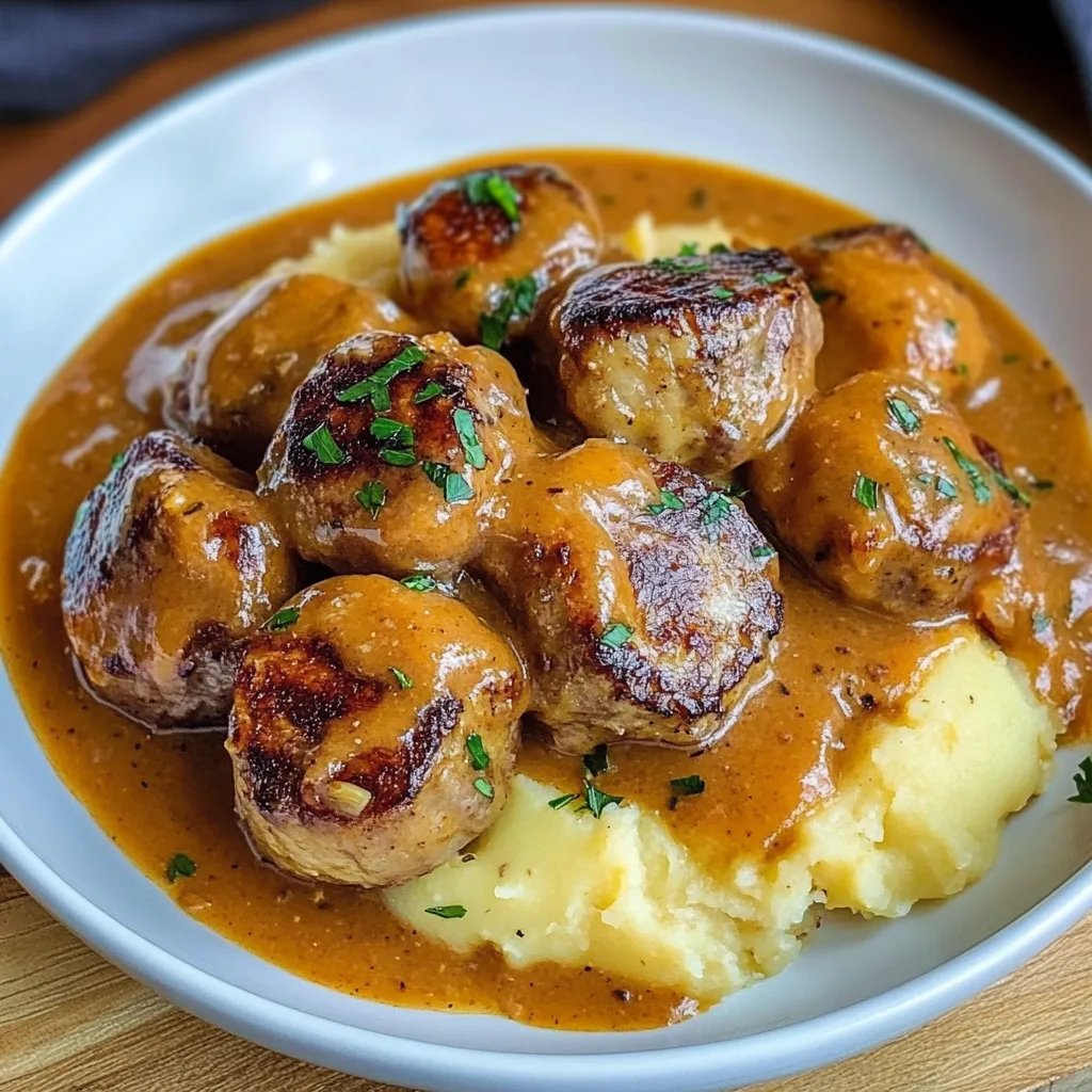 Hackbällchen in cremiger Sauce mit Kartoffelpüree: Ein Unglaublich Ultimatives Rezept