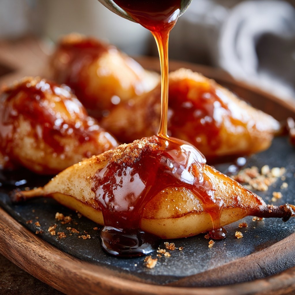 Karamellisierte Williamsbirne