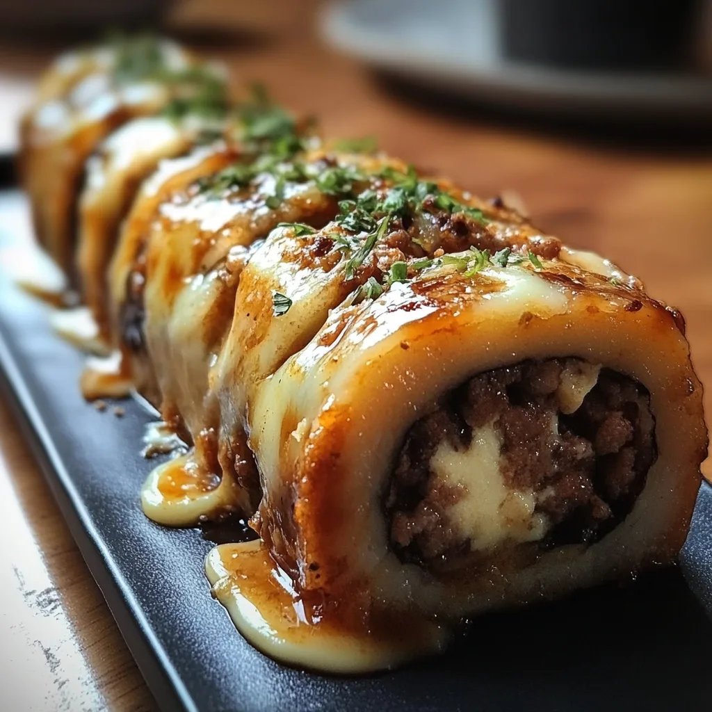Hackfleisch-Käse-Rolle