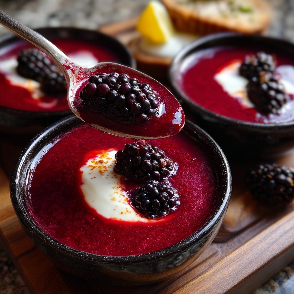 Brombeeren Rote Bete Suppe