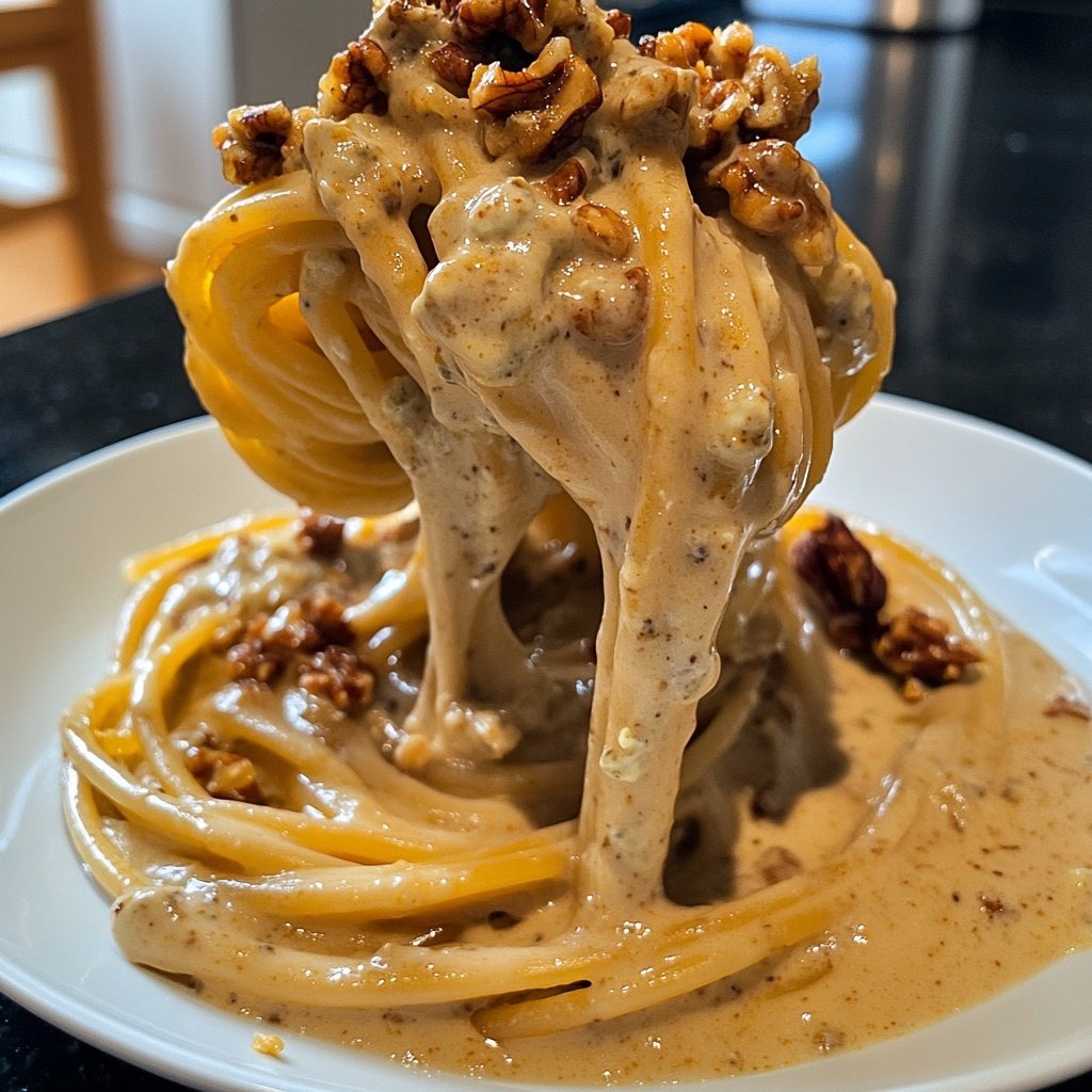 Pasta in cremiger Gorgonzola-Walnuss-Sauce