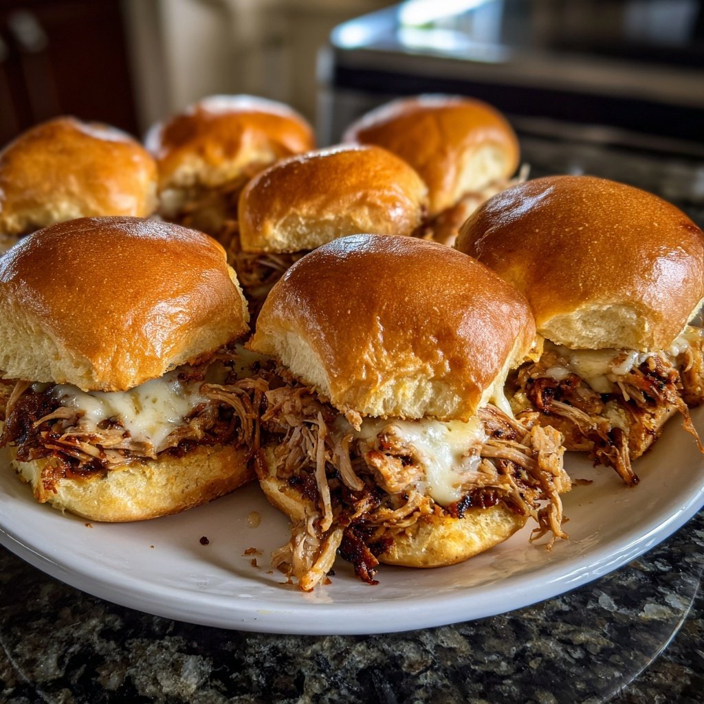 Pepper Jack Pulled Pork Sliders