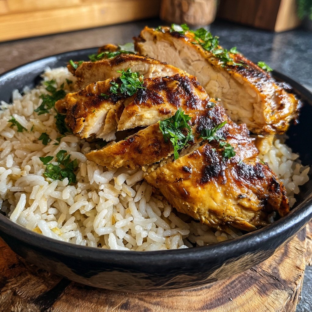 Hähnchen Reis Pfannengericht