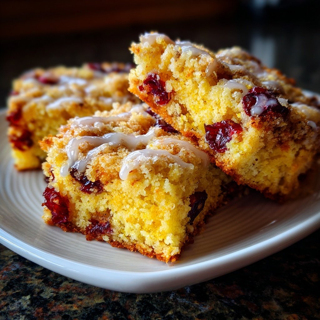 Orangen-Cranberry-Frühstücks-Kuchen