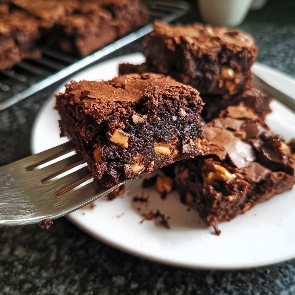 Sauerteig Abfall Brownies mit Brezel Krunch