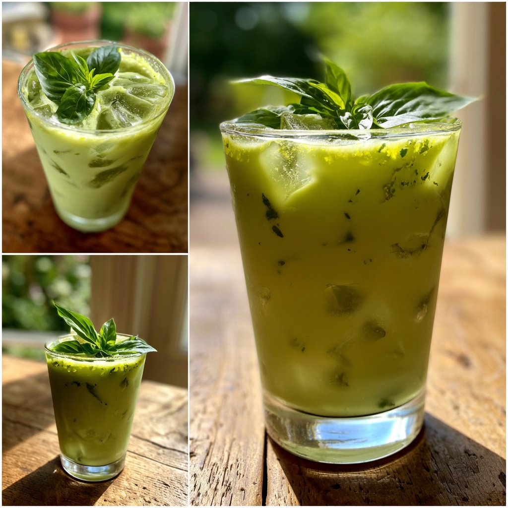 Lemon Basil Iced Matcha