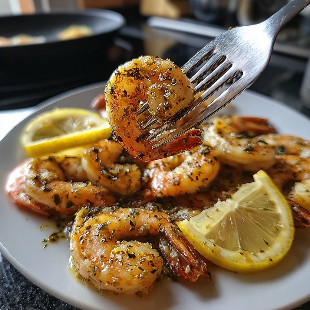 Zitronen Knoblauch Garnelen