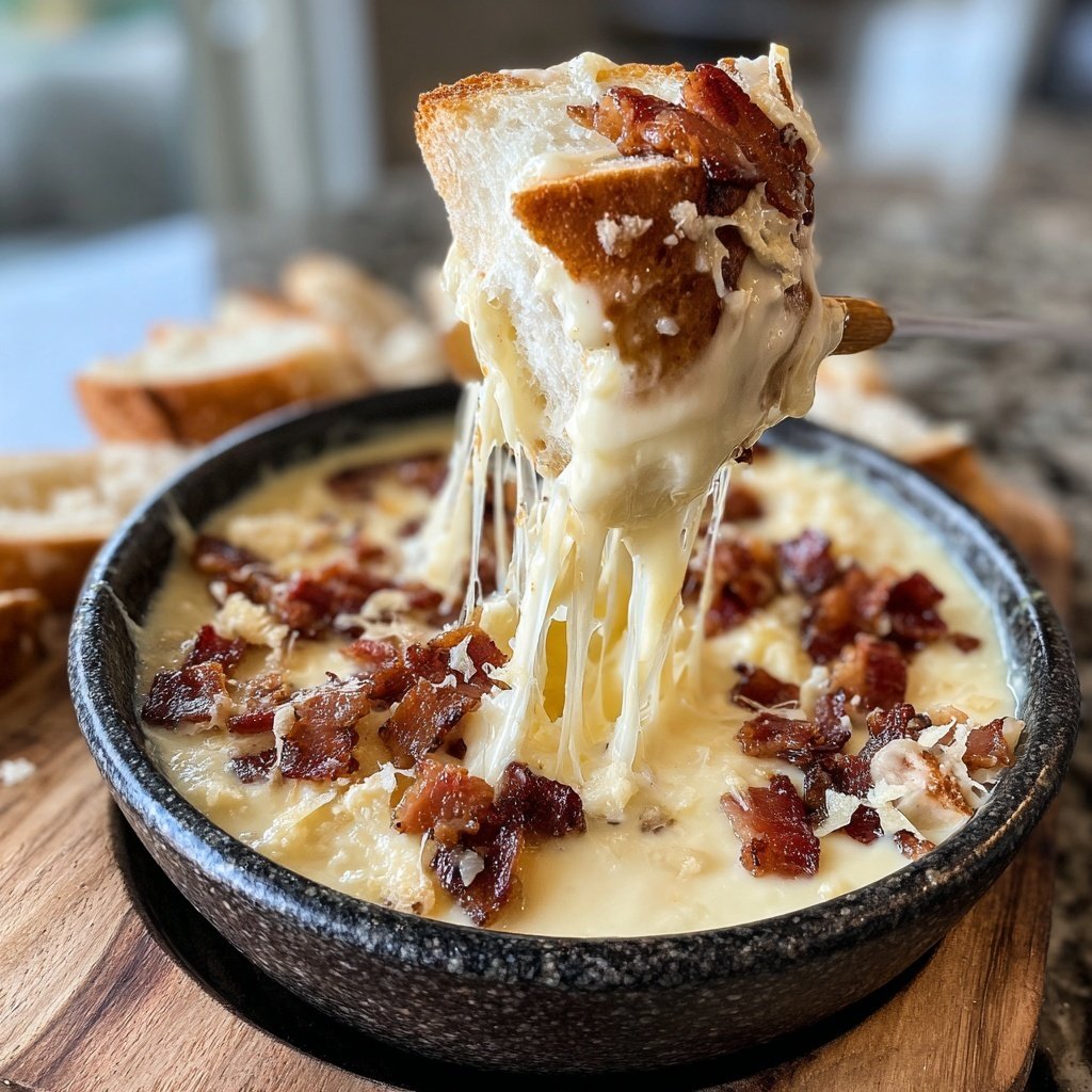 Köstliches Ahorn Speck Fondue