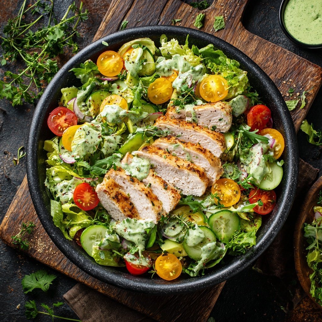 Grüne Göttin Puten Salat